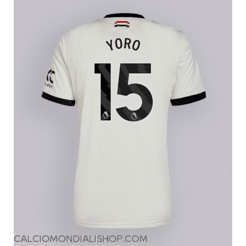 Maglie da calcio Manchester United Leny Yoro #15 Terza Maglia 2024-25 Manica Corta